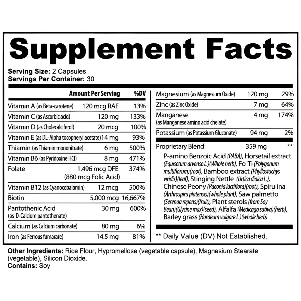 Hair Skin and Nails Essentials - Skin Hair & Nail Health